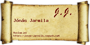 Jónás Jarmila névjegykártya