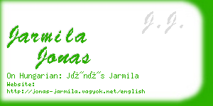 jarmila jonas business card